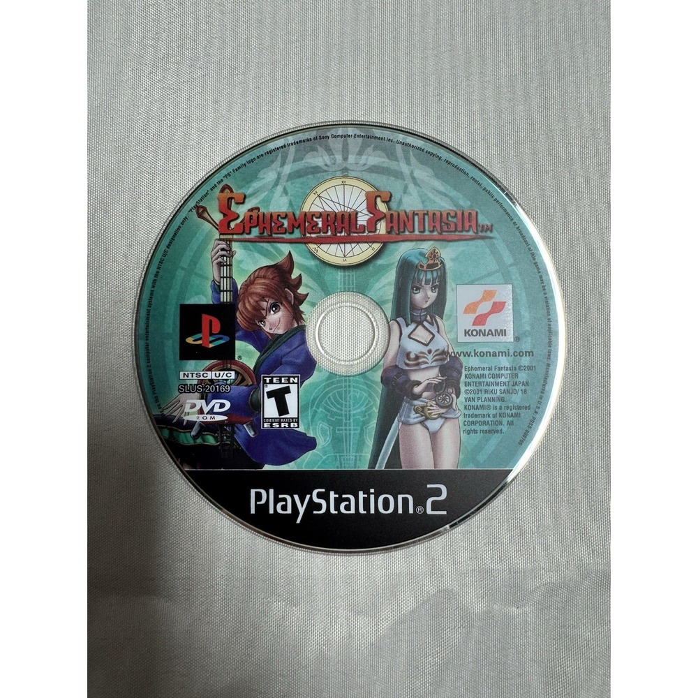 Ephemeral Fantasia (Sony PlayStation 2, 2001) PS2 Game Disc Only